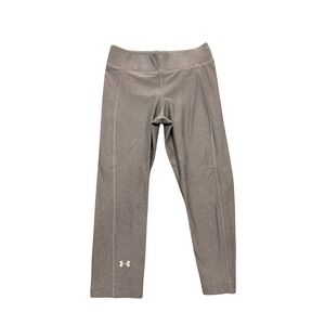 Under Armour HeatGear Compression Cropped Leggings Womens Small Gray Capri